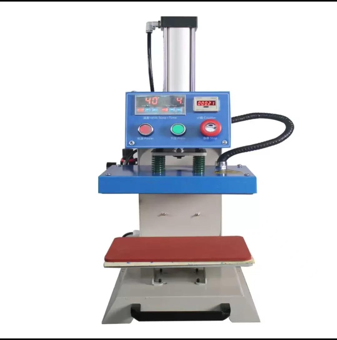 

Pneumatic single station hot stamping machine, heat transfer machine 20 * 20CM, used for T-shirts, hats, shirts, leather logosPn