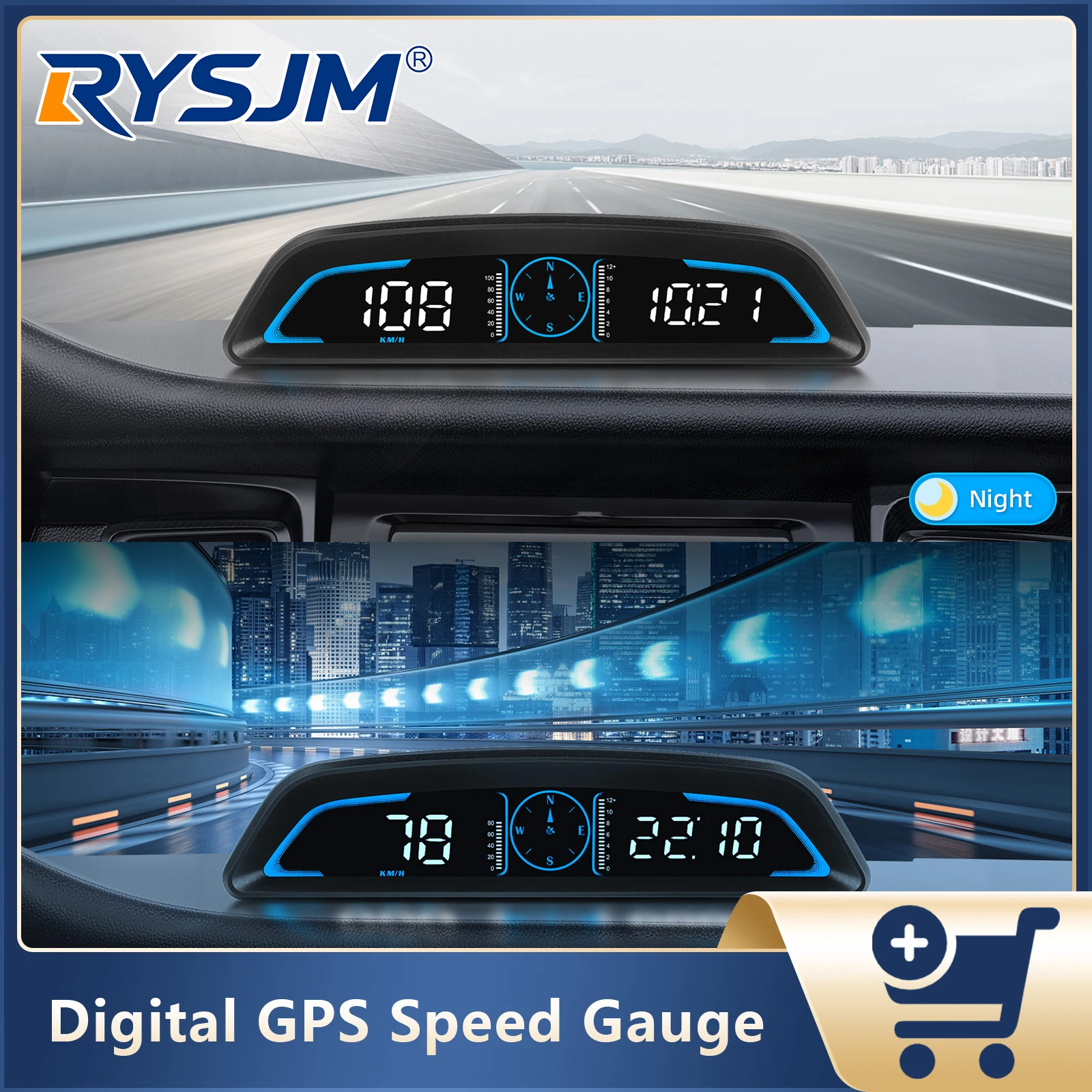 

Автомобильный проекционный дисплей G3 (HUD) с GPS: умный спидометр, компас, часы, информация о времени вождения для всех автомобилей. Автоэлектроника и аксессуары.