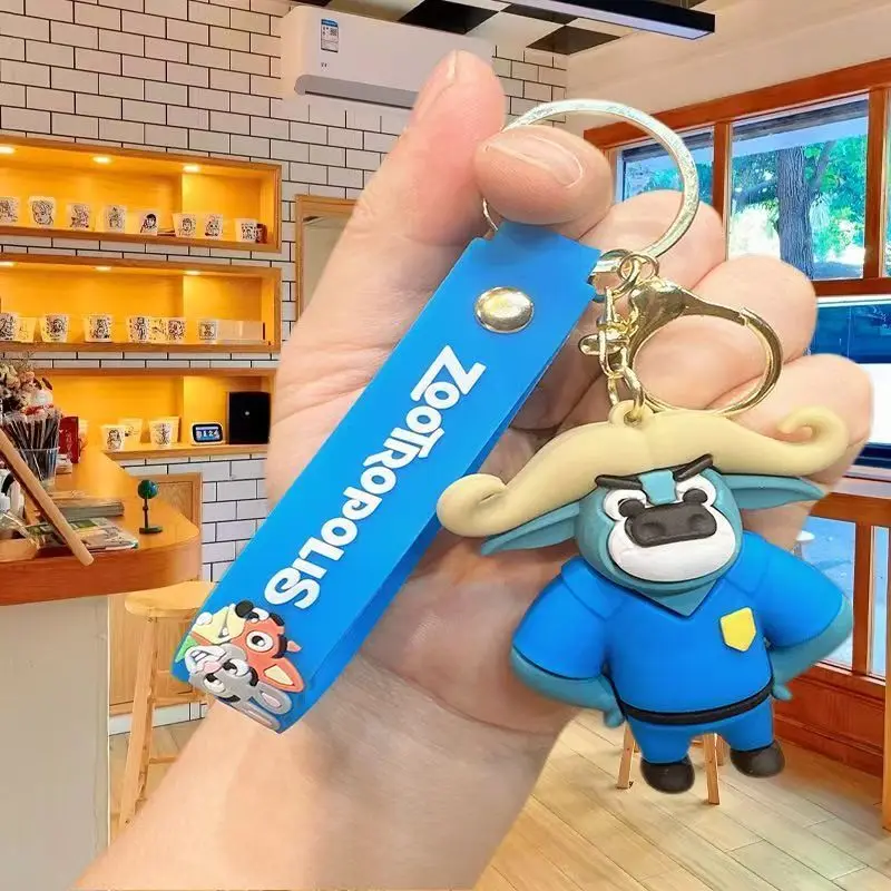 Zootopia شخصية كرتونية بولي كلوريد الفينيل لينة سلسلة مفاتيح من الفينيل إكسسوارات دمي جودي نيك فلاش سوبر لطيف اكسسوارات هدايا العيد #5