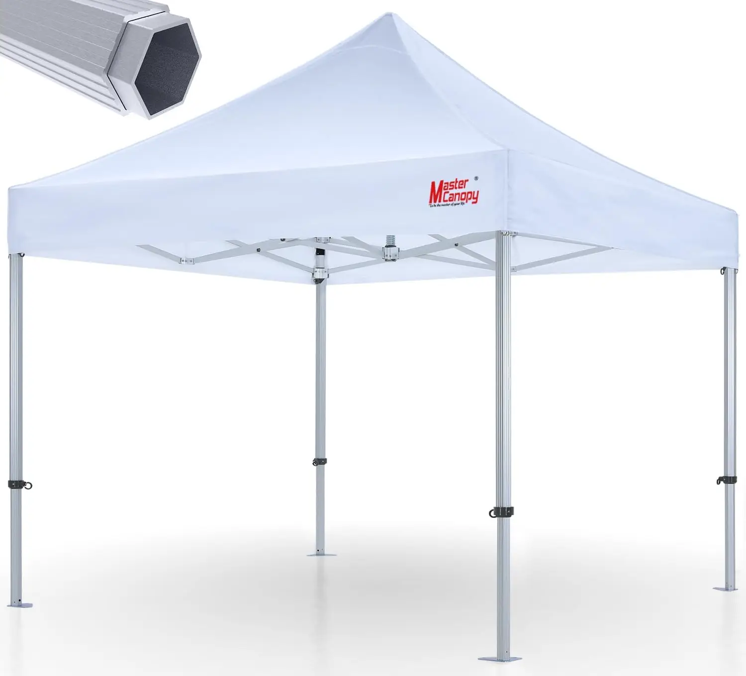 Premium Aluminum  Up Commercial Canopy Aluminum Canopy Tent With Sandbags (10X10, White)