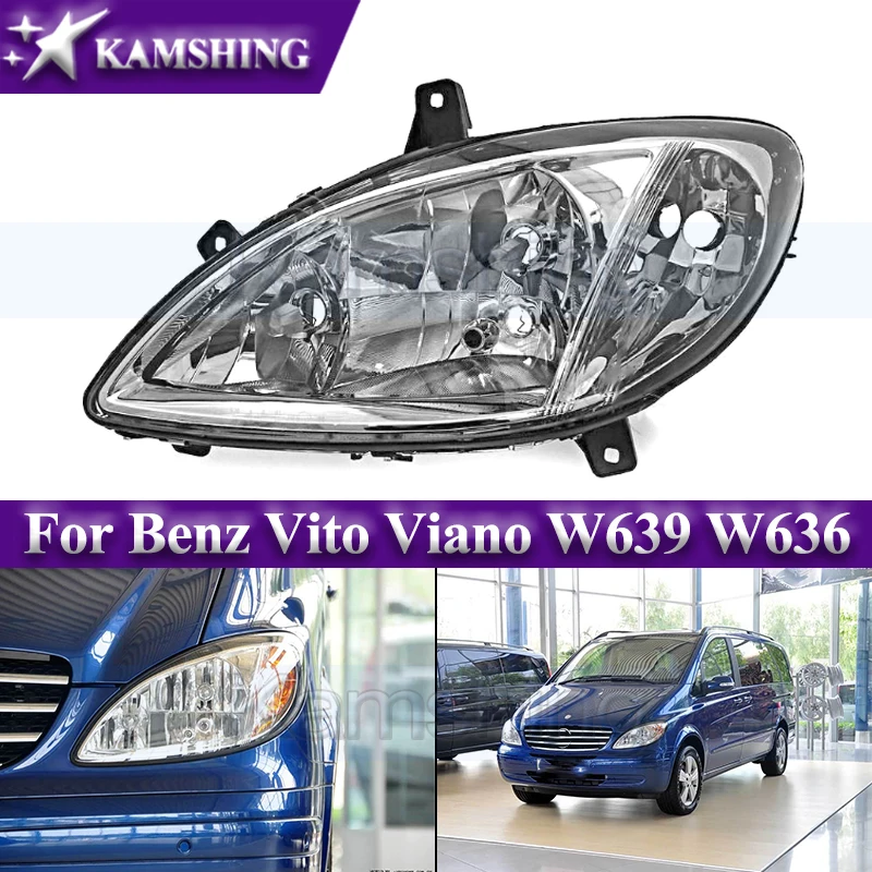 

Kamshing Car Front Bumper Headlight For Benz Vito Viano W639 W636 2006-2010 Front Headlamp Head Lamp Head Light
