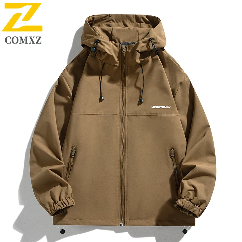 Spring Autumn Jacket Men's Outdoor Fishing Camping Thin Breathable Waterproof Windbreaker Women Casual Zipper Pocket Hooded Coat