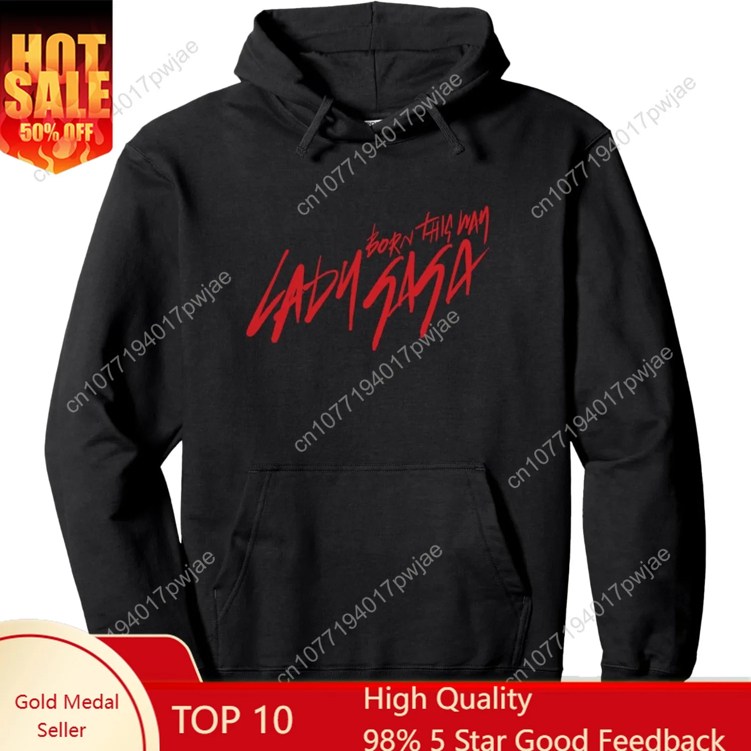 

Official Lady Gaga Born This Way Logo Pullover Hoodie