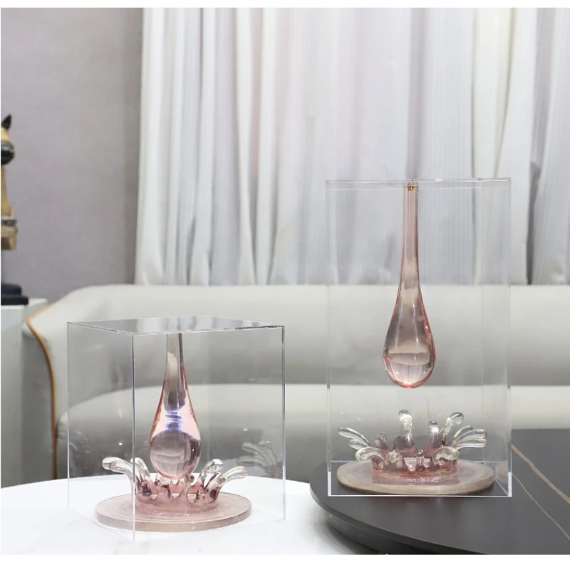 

Креативные абстрактные прозрачные художественные изделия из смолы в форме капли воды для декора рабочего стола, украшения дома и комнаты.