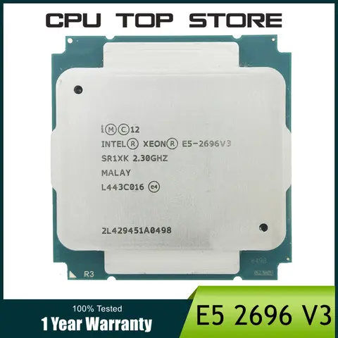 Intel Xeon 프로세서 E5 2696 V3 2.3GHz 18코어 135W 2696V3 CPU LGA 2011-3 프로세서
