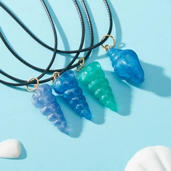 Stardew and The Valley Conch Pendant Hot Game Series Exquisite Shining Mermaid Wedding Resin Necklace Cosplay Jewelry