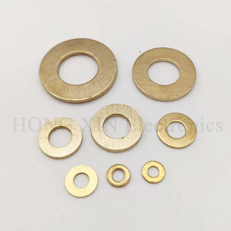 180Pcs Messing Flache Scheibe Sortiment Set mit Box M2/M2.5/M3/M4/M5/M6/M8/M10 Metall Scheiben