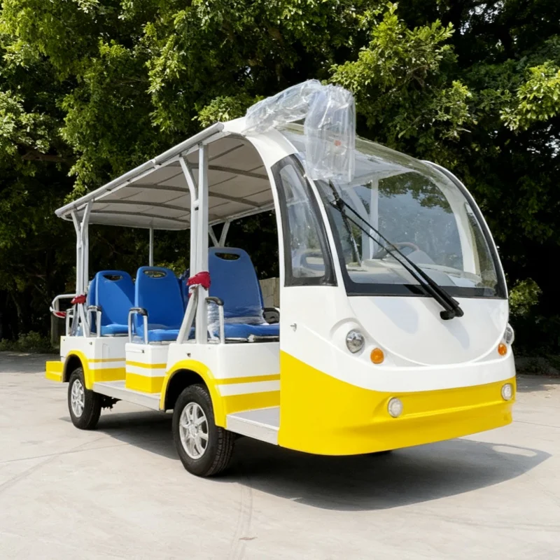 حافلة لمشاهدة معالم المدينة الكهربائية، حافلات مكوكية، حافلات لمشاهدة معالم المدينة منخفضة السرعة للبيع، المركبات الكهربائية ذات الطاقة الجديدة التسليم السريع #4