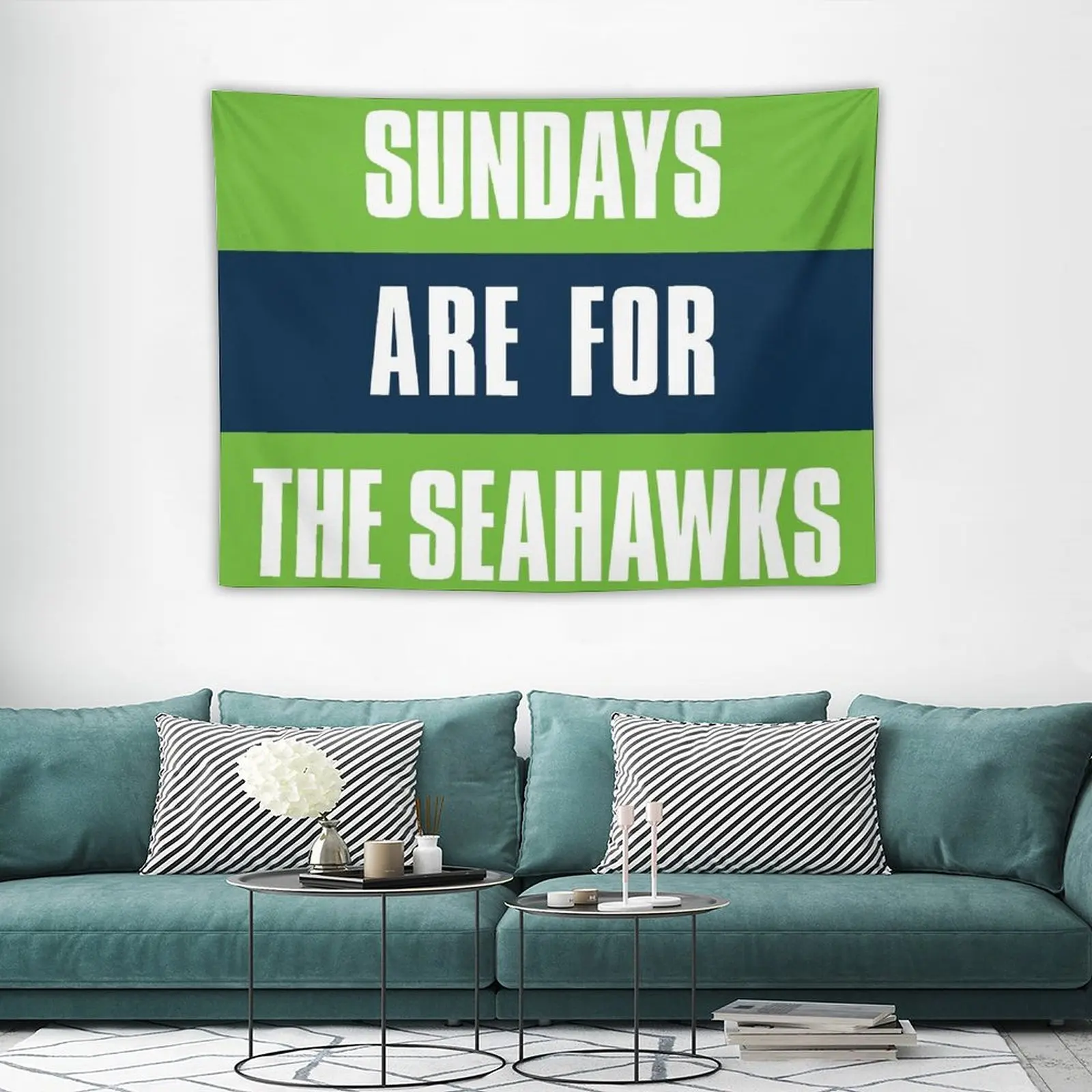 La nuova domenica è per i Seahawks, Seattle Football Tapestry Wallpaper Tapestry Wall Hanging Wall Room Design