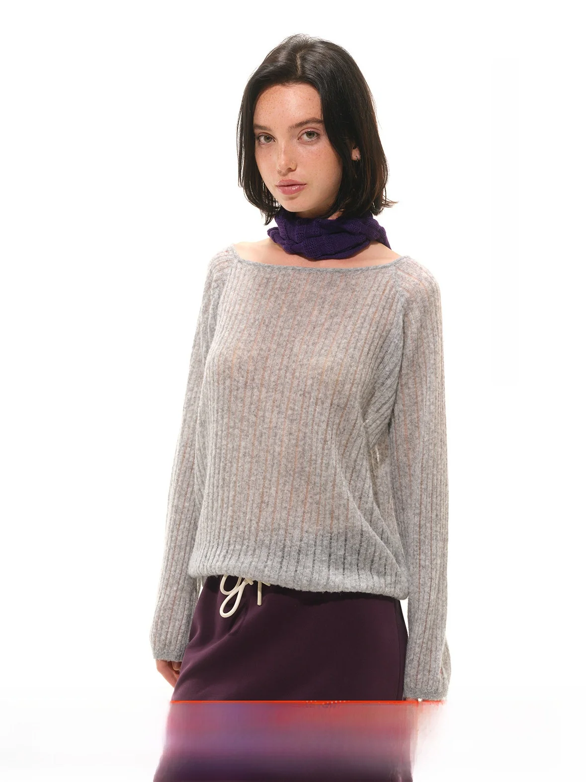 

Cloud Soft Knitted Sweater Women's One Shoulder Design Hollow out Casual Style Long Sleeve Soft Polyester Nylon Blend