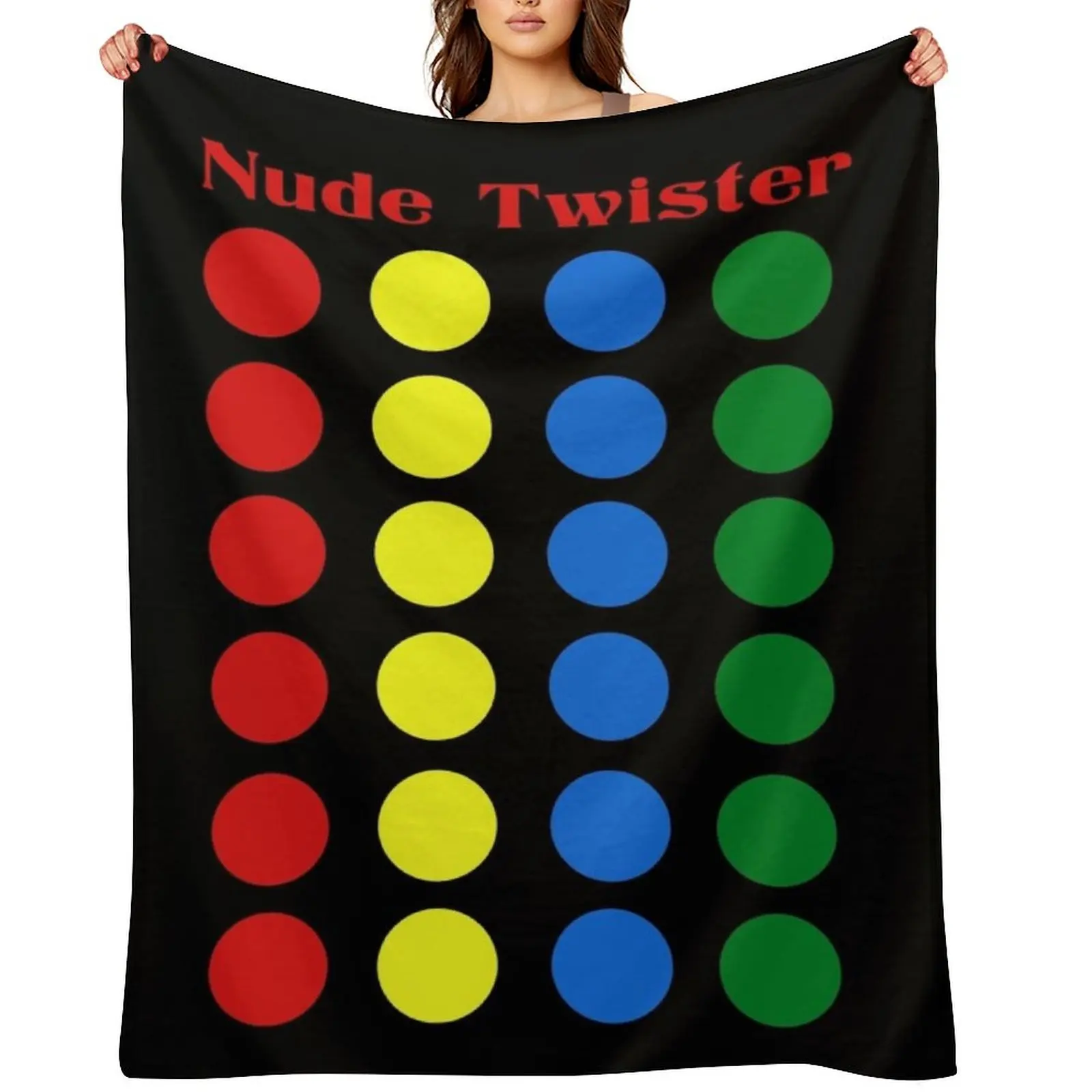 

Naked Twister Parody Bedspread Throw Blanket Softest Flannels Bed linens Thin Blankets