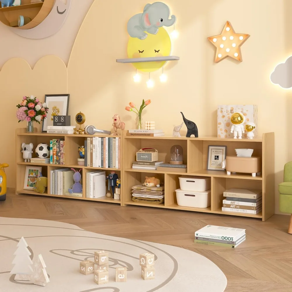 خزانة كتب خشبية مستوحاة من مونتيسوري مكونة من 5 مكعبات للأطفال ومنظم ألعاب #4