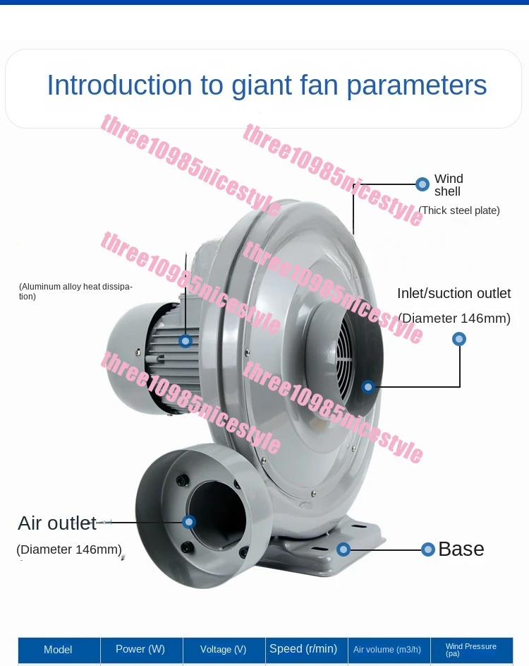 550W Suction Flue Gas Cutting Industrial Laser Engraving Machine Woodworking Dust Collector Centrifugal Medium Pressure