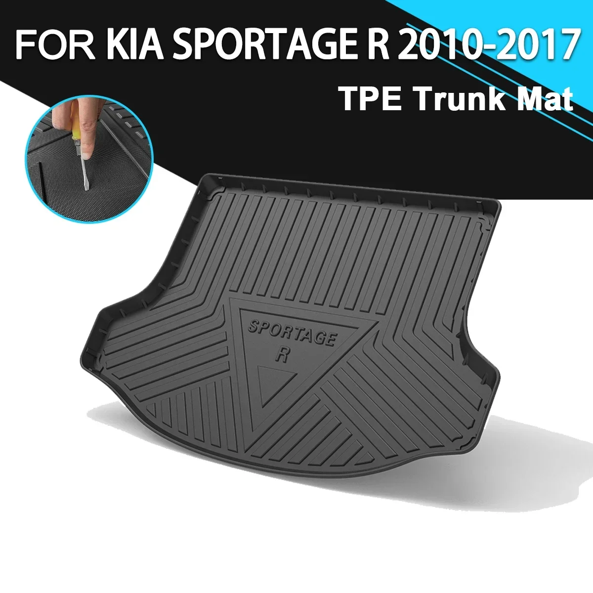 Car Rear Trunk Cover Mat TPE Waterproof Non-Slip Rubber Cargo Liner Accessories For KIA SPORTAGE R 2010-2017