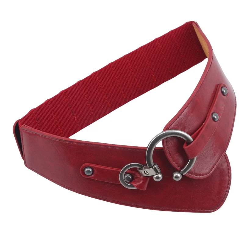 جديد إمرأة بولي Leather جلد حزام خصر عريض جودة عالية فاخرة أحزمة كبيرة للنساء ريترو تمتد حزام ملابس حزام Cummerbunds