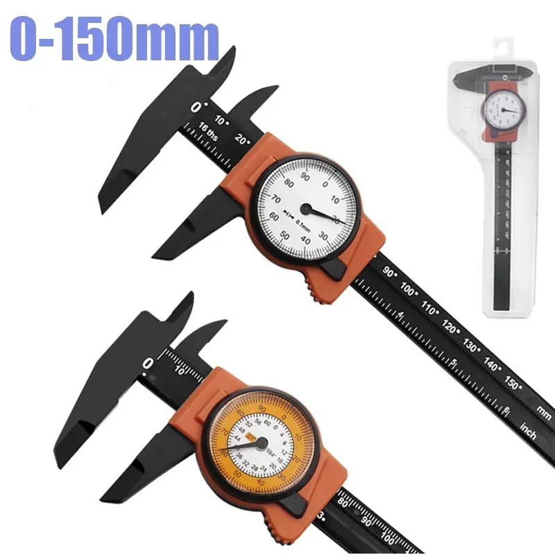 Dial Digital Caliper 0-150mm ABS Metric/imperial Vernier Caliper Indicator High Precision Caliper Hand Manual Measure Tool