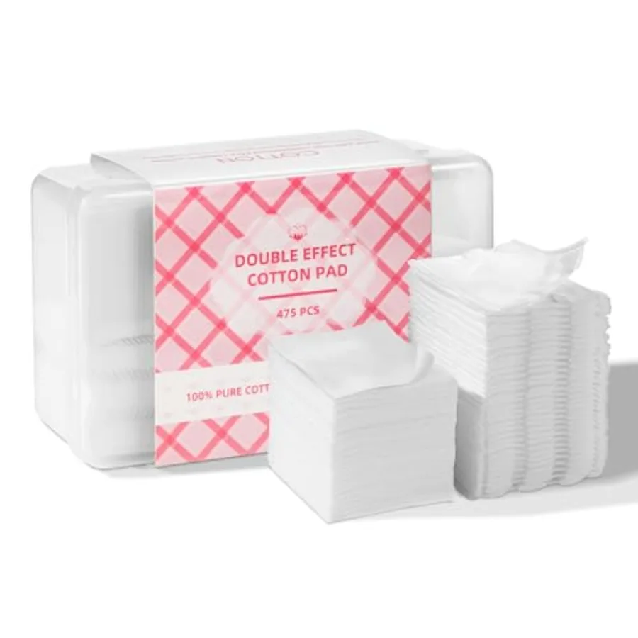 Square Pa 5 Pcs Makeup Remover Pa Squares Face 75 Tick and 400 Ultra-Tin Daily Skin Care, Pair wit Makeup Remover