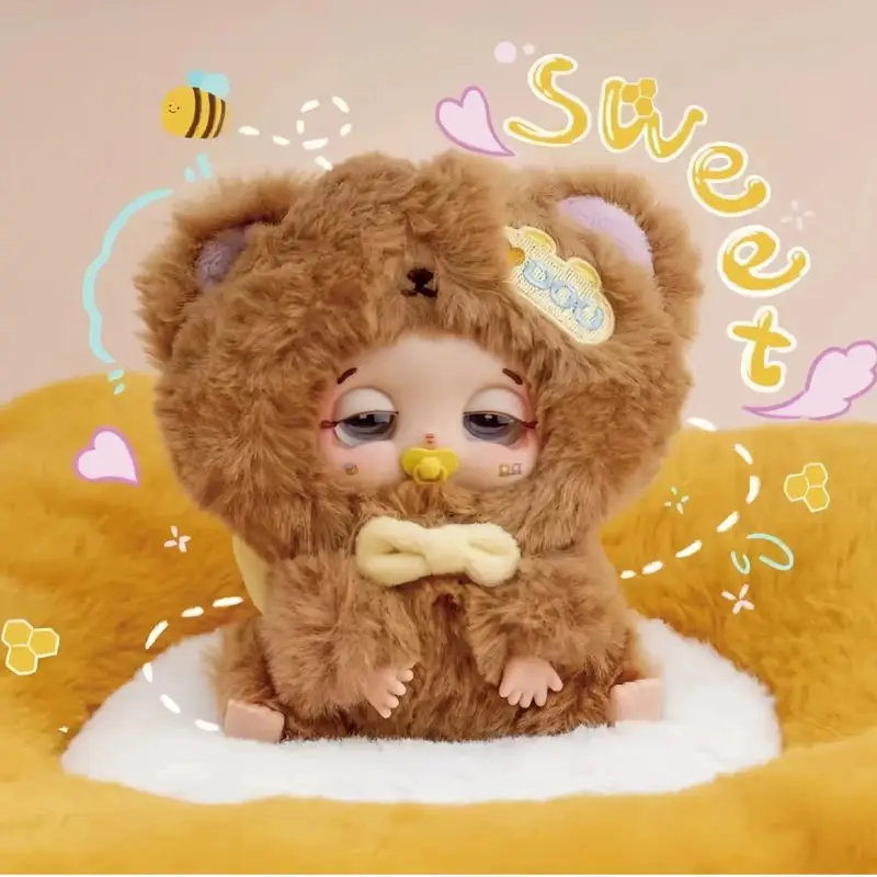 حقيقية الطفل ثلاثة صندوق أعمى Doudou الحظ تسليم الفينيل أفخم دمية صندوق أعمى لطيف دمية قلادة صندوق غامض الفتاة هدية عيد #4