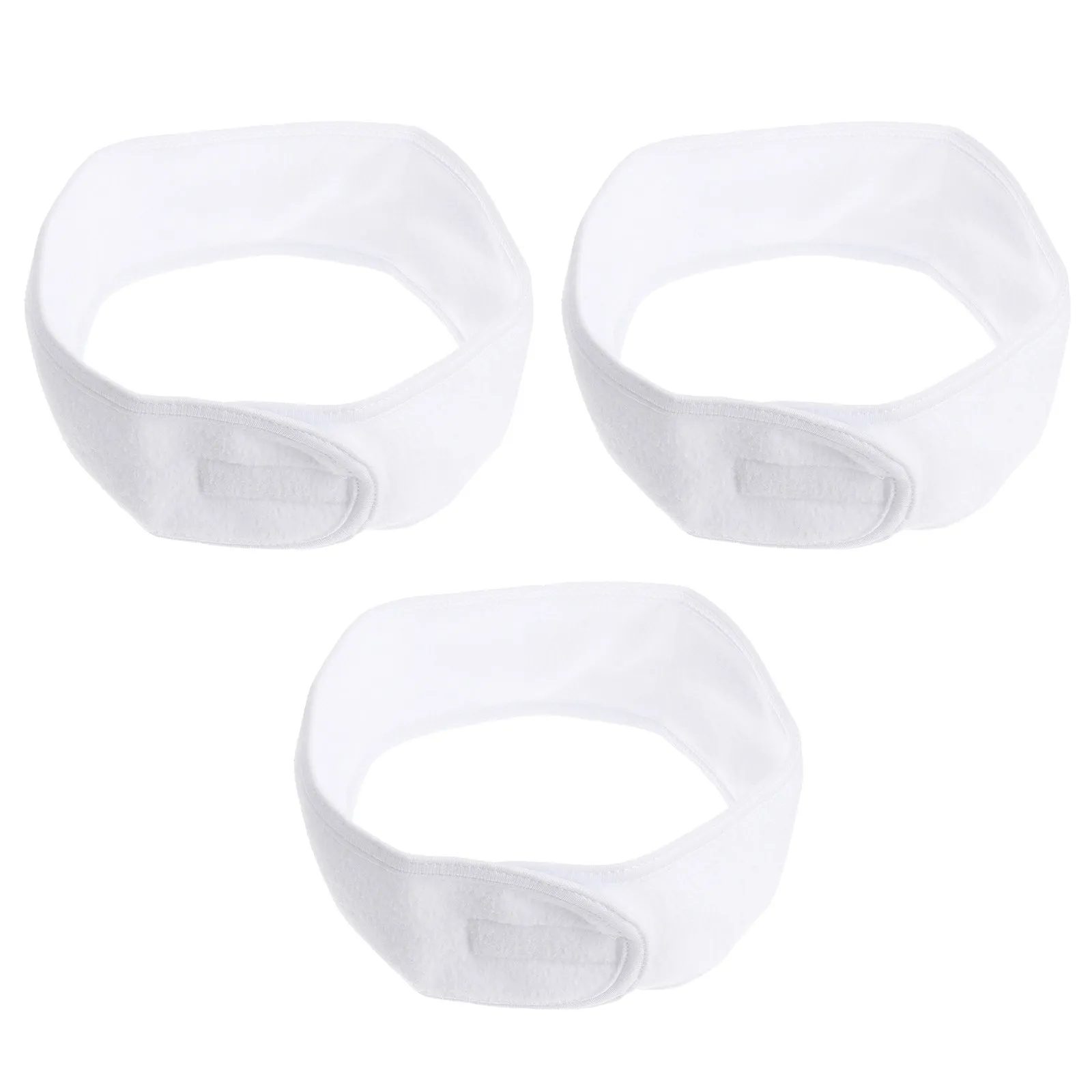3Pcs Cloth Stretch Headband Spa Makeup Yoga Shower Adjustable Self Adhesive Lightweight Headband for Women Hairband