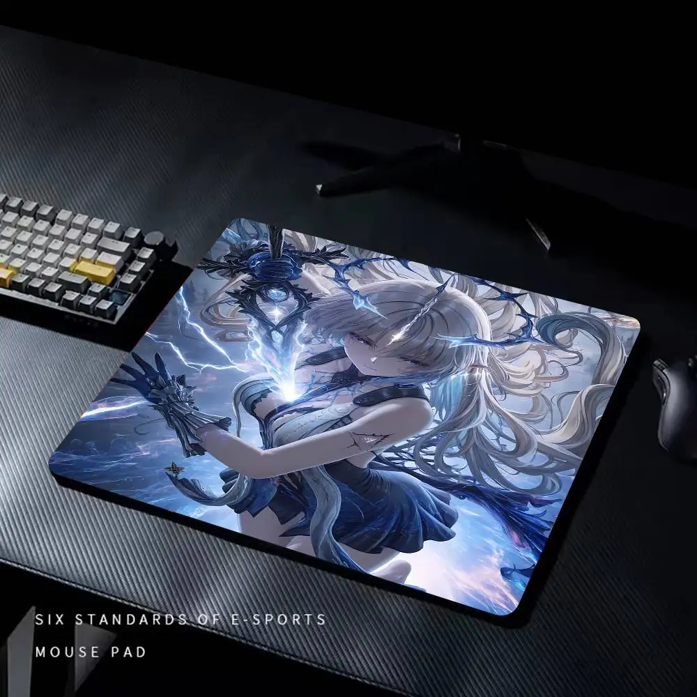 Pretty Video Game W-Wuthering Waves Shortcuts Mouse Pad Small Office Mousepad Cloth with Non-Slip Rubber Base for Home Laptop