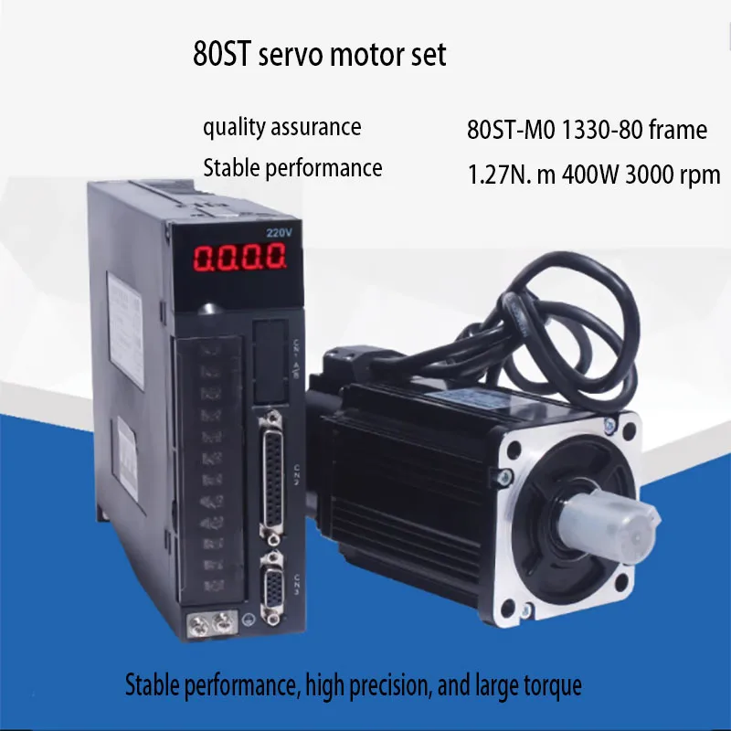 80ST-M01330 AC servo motor driver A1- SVD-15A Set 400W1.27N3000 high-speed servo motor Pulse signal 5V