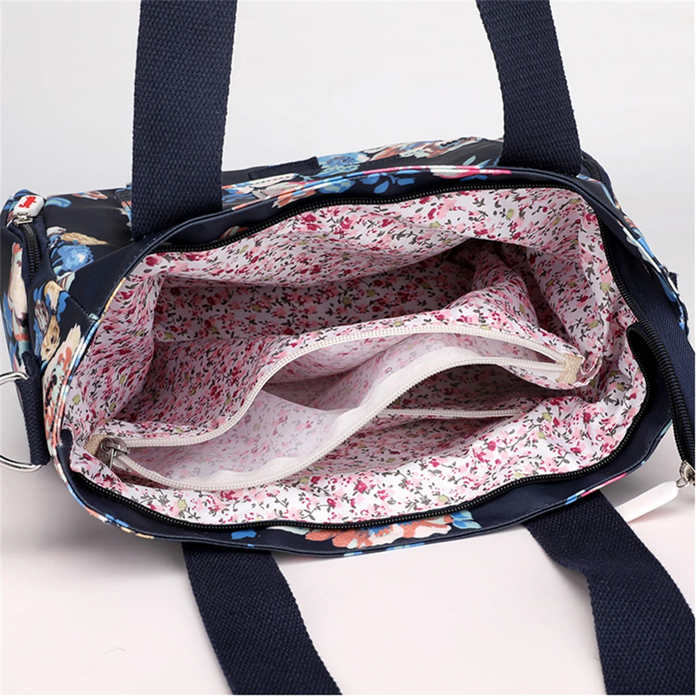 Fashion Flower Pattern Design Ladies Shoulder Bag New Multifunctional High Quality Nylon Women\'s Handbag 2022 New Messenger Bags