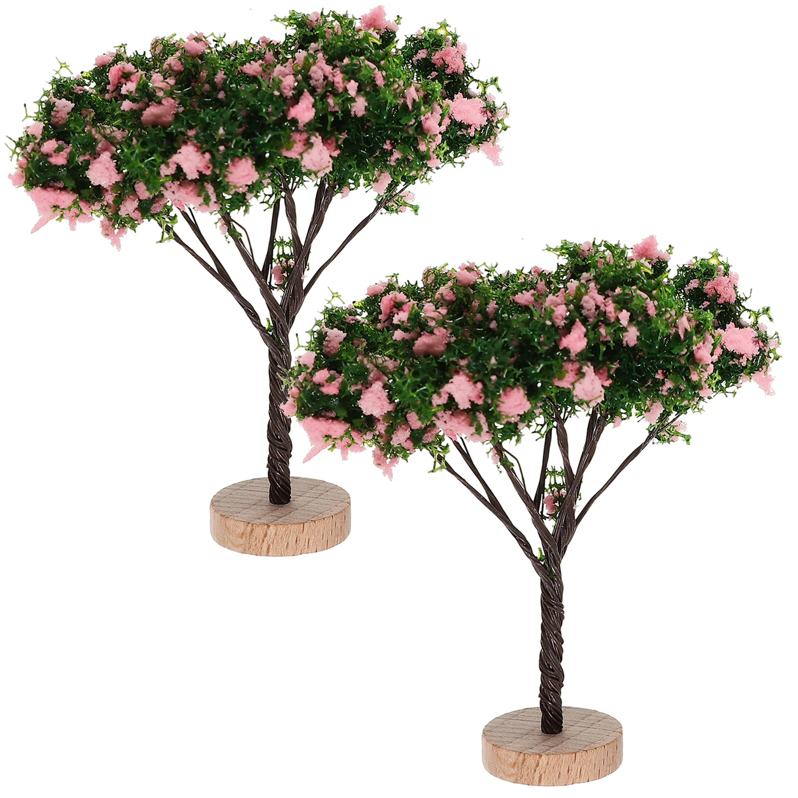 

2Pcs Realistic Artificial Landscape Trees Bright Color Miniature Scenery for Christmas Holiday Party Decor Sand Table Layouts