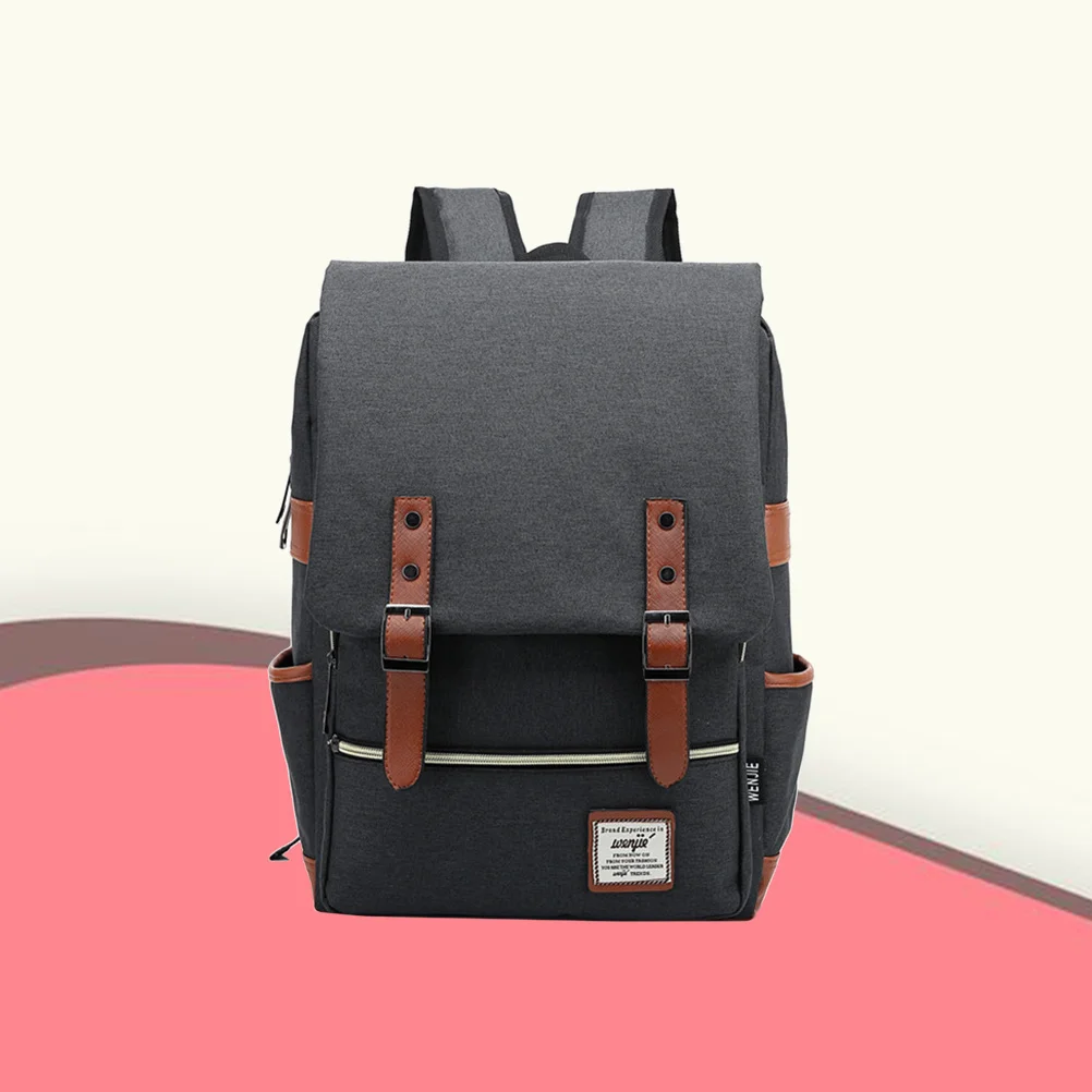 Sac à dos de voyage en toile Vintage, grande capacité, multi-poches, randonnée, Camping, plein air, pour hommes et femmes, noir