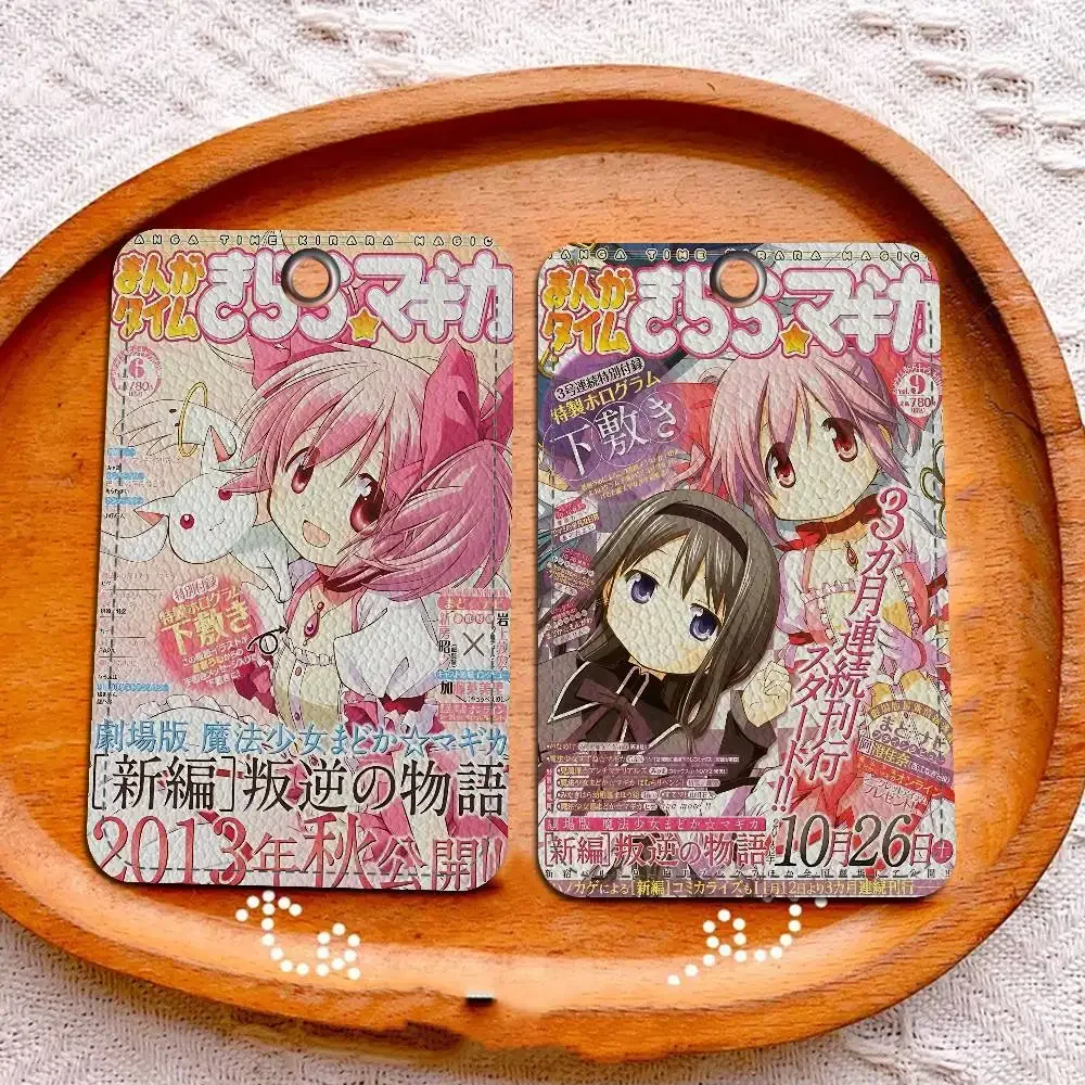 Puella Magi Madoka Magica حامل بطاقة مناسبة للبنك الأعمال حامل بطاقة العمل بطاقة الهوية الائتمانية شارة حقيبة حامل المفاتيح #3