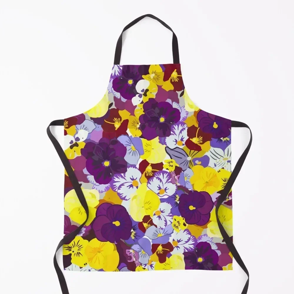 

Pansy Apron Hairdressing Chef Accessories Art Kitchen Tools Accessories Apron