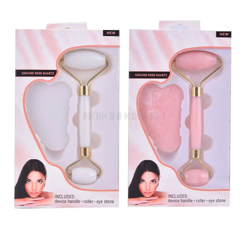 

2pcs Face-lifting Gua Sha Board Massager Guasha Facial Massager Roller Scraping Slimming Tools