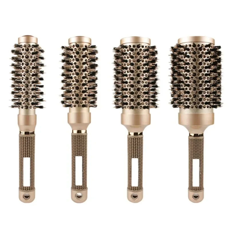 

6-размерный профессиональный салонный инструмент для укладки, нейлоновая расческа, цилиндрическая расческа для вьющихся волос, термоалюминиевая трубка, круглая бочка, расческа для волос