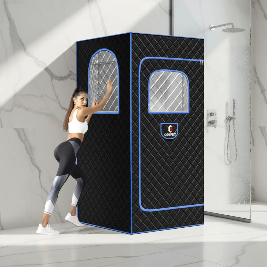 

Portable Electric 3L 1200W Full-Size Acrylic Home Sauna Wet Steam Spa Indoor/Outdoor Gym Use Remote Control Pine Modern Transom
