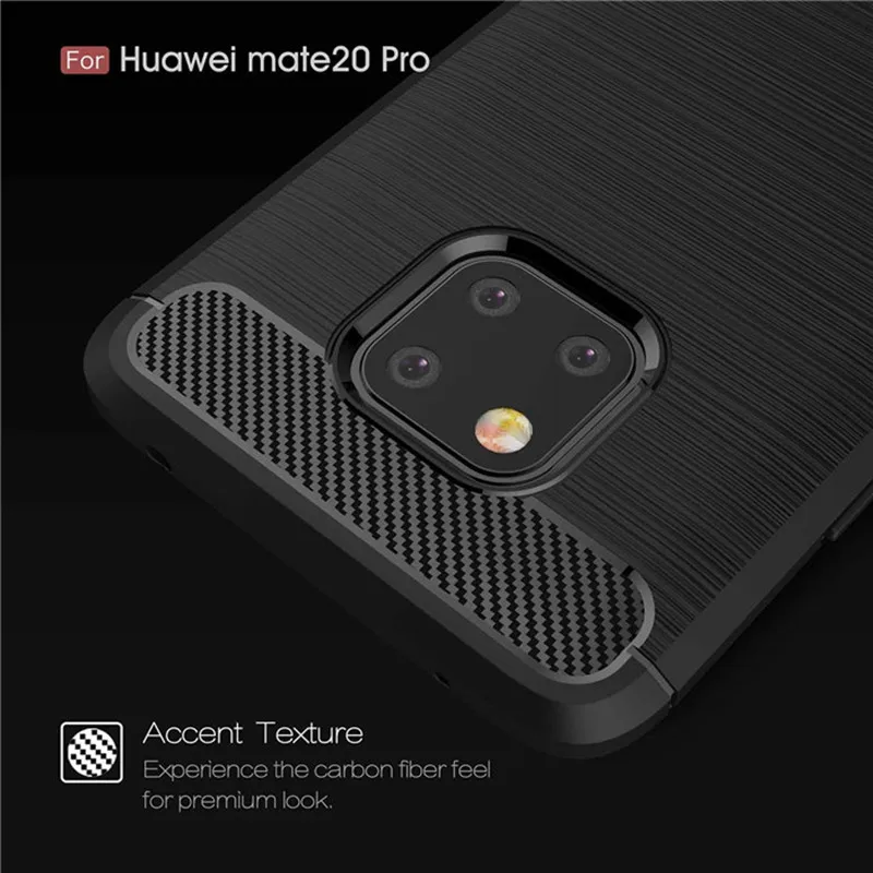 Carbon Fiber Shockproof Case For Mate 20Pro mate 20 pro Silicone Case for Huawei Mate20 pro Bumper Back Cover Coque Fundas