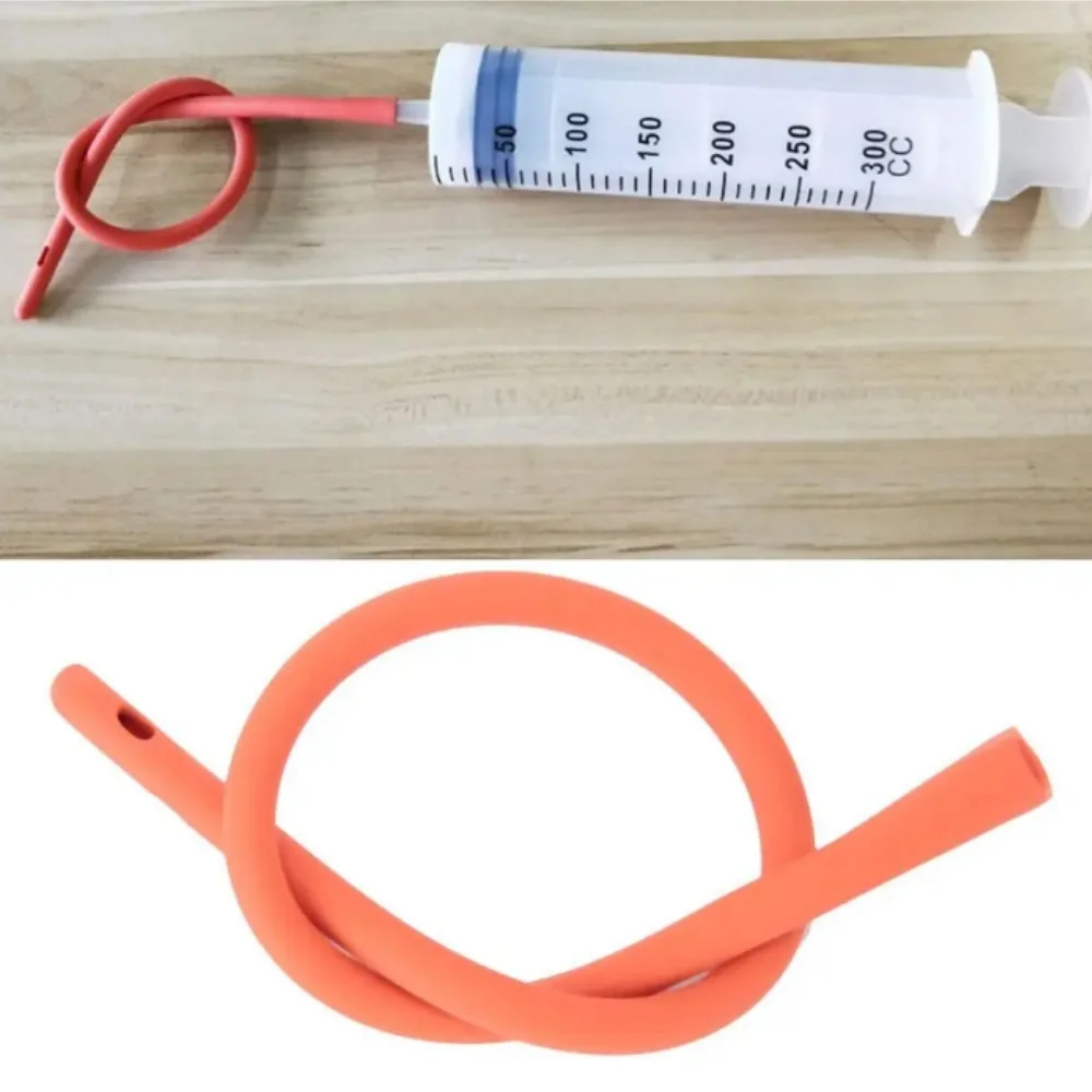 F24 Portable Unisex Silicone Colon Enema Tube Vaginal Cleaning Anal Pipe Accessory Anal Enema Nozzle Silicone Nozzles Anus Plug