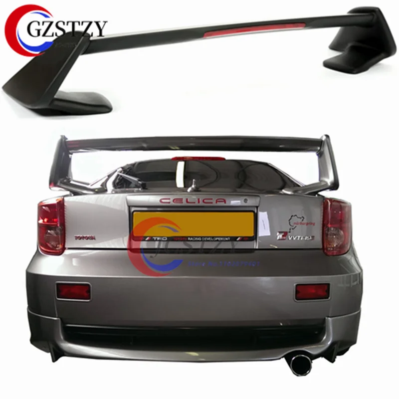 For TOYOTA CELICA Rear TRUNK SPOILER 2000-2005 WITH LED LIGHTS High Quality ABS Plastic Car Spoiler Trunk Boot Wing Spoiler