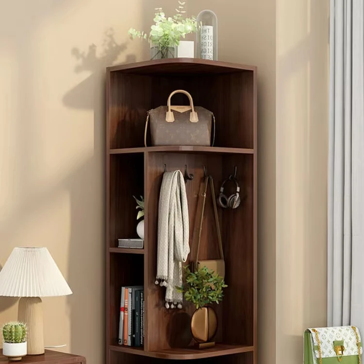 *Modern Design Corner Hallstand Storage Rack with Hanger Wall Side Bedroom and Living Room Triangle Corner