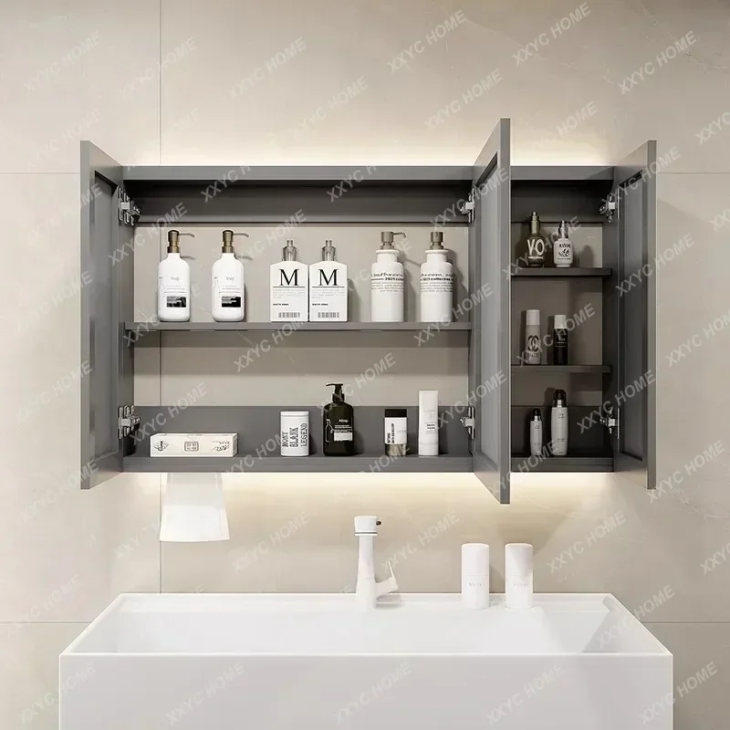 حوض غسيل معدني مرايا حمام خزانة حمام درج تخزين عرض مرايا حمام رف جدار أثاث غرفة Casa Arredo