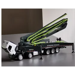 Diecast 1: 50 Scale Alloy Concrete Cement Pump Truck Model Engineering Vehicle Finished Simulation Toy Souvenir Collection