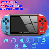 X7/X7Plus/X12 Plus Handheld Game Console Portable 7''HD Screen Retro Video Game Player for NES/GBA Built-in 2500 Games AV output