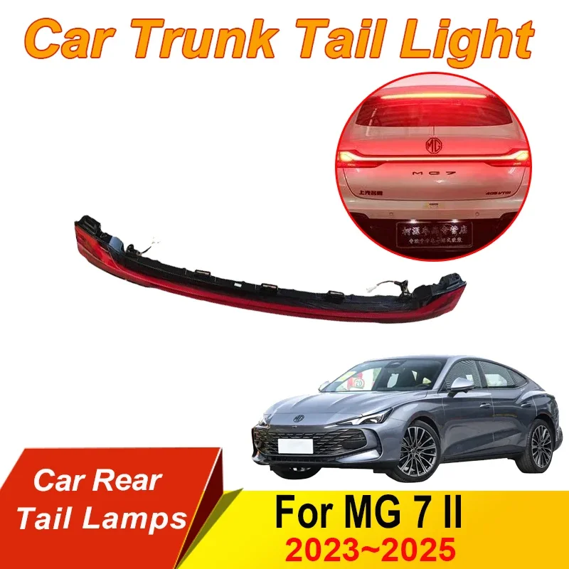 Car Rear Door Trunk Red LED Tail Light For MG 7 MG7 II 2023 2024 2025 Instruction Signal Lamp Red Light DRL Lamp Car Accessories