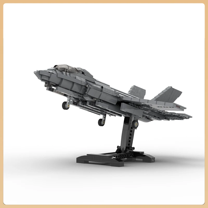 Military Weapons Equipment US Air Force F-35B Lightning II MOC Building Block Marine Corps Aircraft Model Bricks Toys for Boys