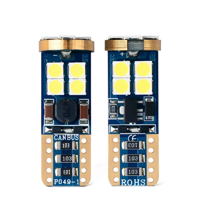 

500 шт., автомобильные поворотные ламсветильник Canbus 10SMD 3030 168 W5W 12 В