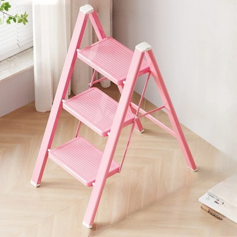 eb-lightweight 3-step ladder household foldable multi-functional herringbone ladder steady non-slip