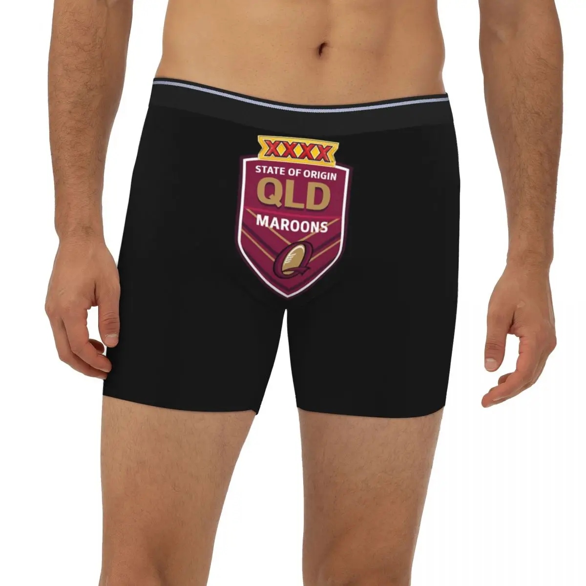 

Exelent Queensland Maroons Design Long Boxer Underpants Short Male Panties Comfortable Underwear for Homme Man Boyfriend Gift