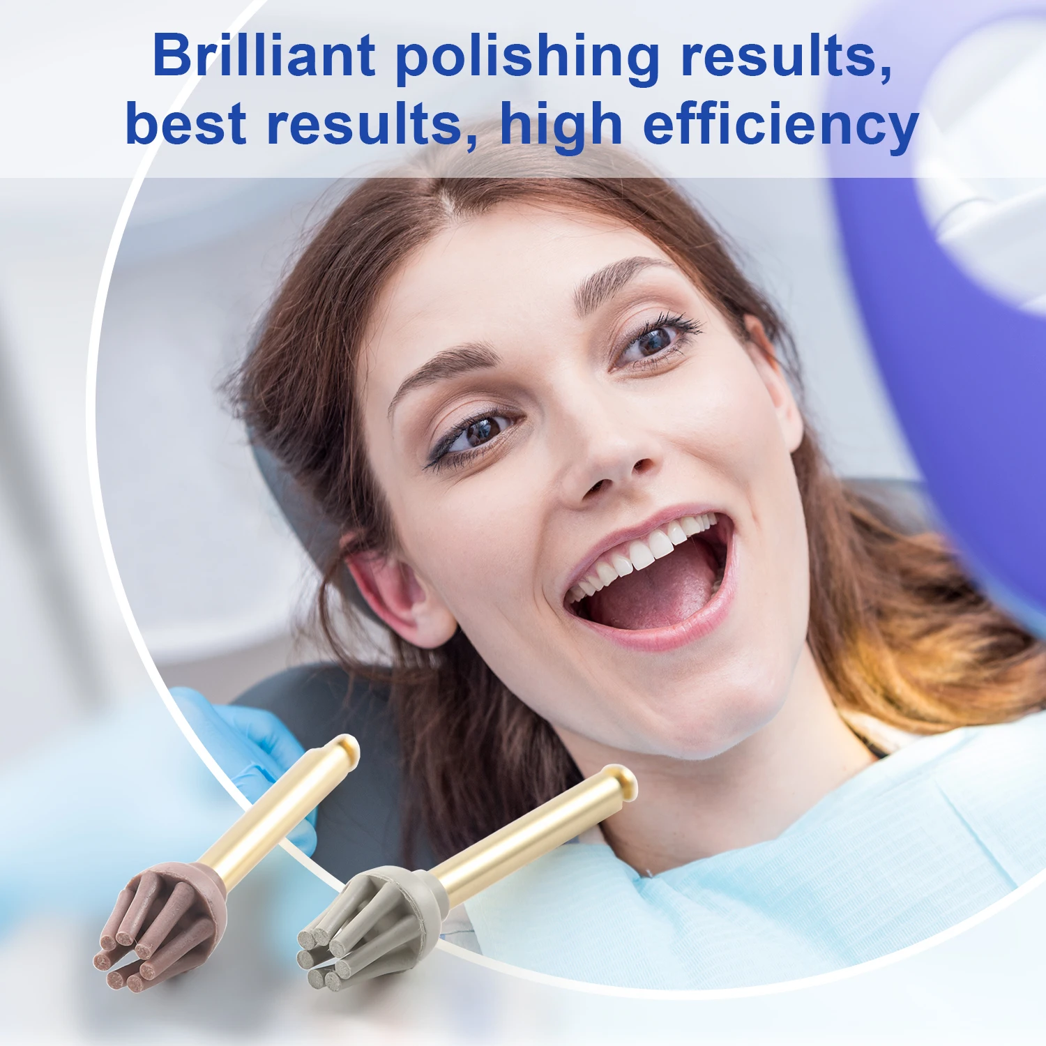 6 Stück/Box AZDENT Dental-Komposit-Harz-Set Polierrad Dental-Spiralflexbürste Polierer Zahnarztbedarf Materialien – Detail 5