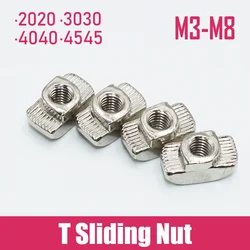 50p/Lot Aluminium Extrusion Profile T Nut M3 M4 M5 M6 M8 2020/3030/4040 Series Hammer Head Slot T-Nuts Connector for T-slot