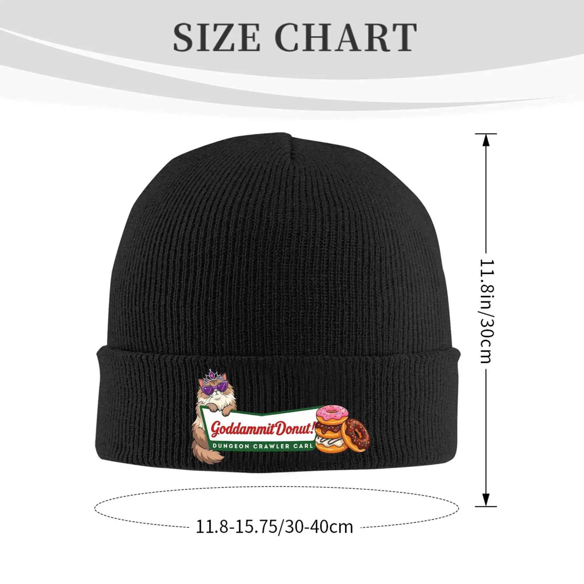 Goddammit Donut Dungeon Crawler Carl Knitted Hat Beanies Autumn Winter Hats Warm Acrylic  New  Caps Men Women Gift,