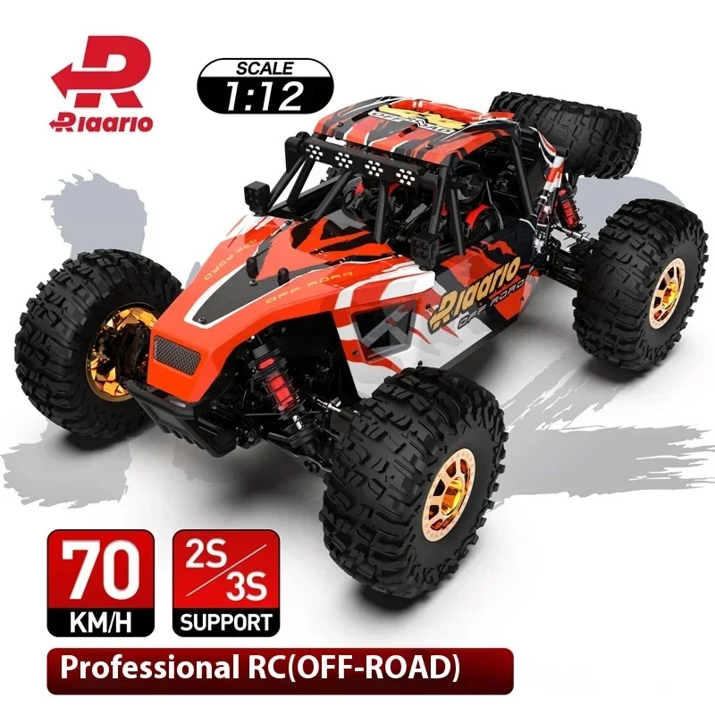 New Rlaarlo Am-d12 Rc Car 1/12 4wd Brushless Off-road Remote Control Desert Truck 2.4g Rtr Electric Model Toys Adult Children Gi