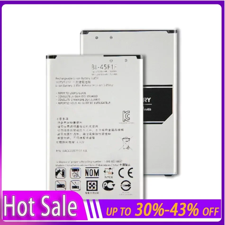 Battery For LG K4 2017 Version M160 for Aristo MS210 K8 BL-45F1F (not for K3) 2410mAh